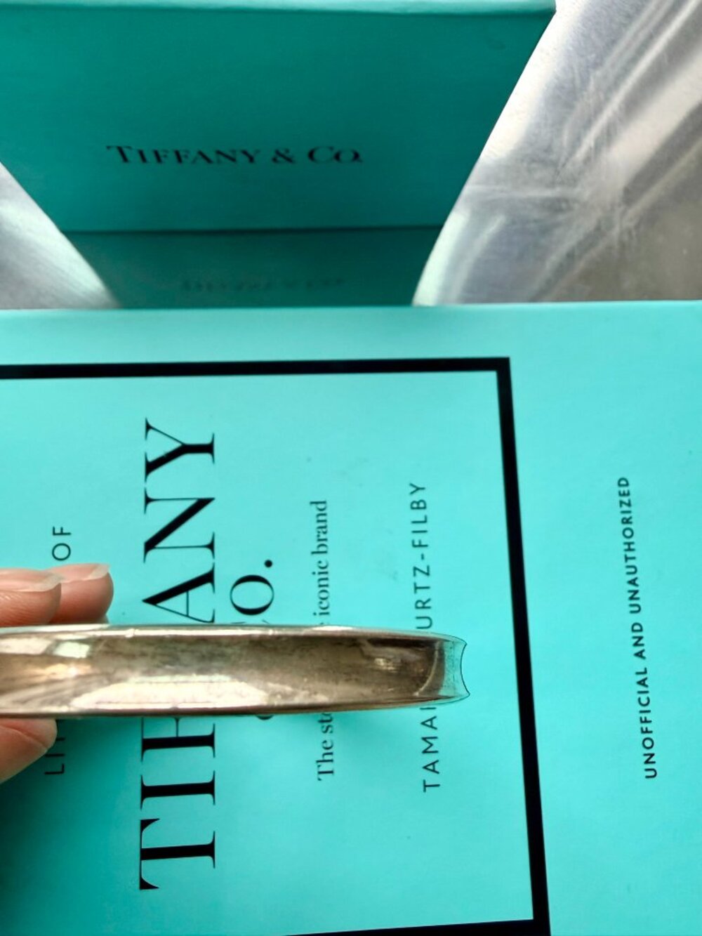 Vintage 1997 Tiffany & Co. 1837 Narrow Bangle Bracelet Oval Sterling Silver - Picture 8 of 9